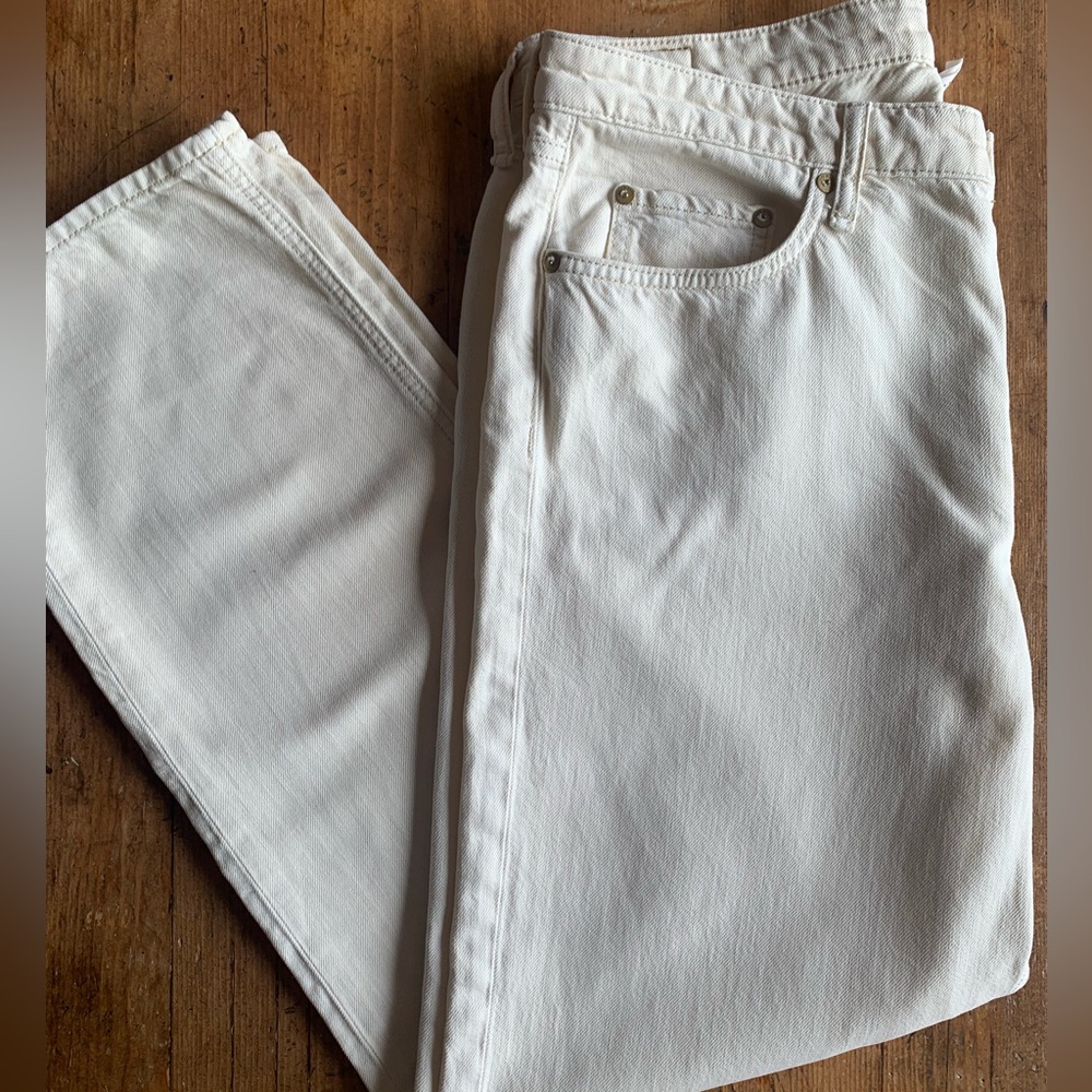 Rag & Bone Ecru Dre Low Rise Baggy Boyfriend Denim Jeans - Picture 13 of 16